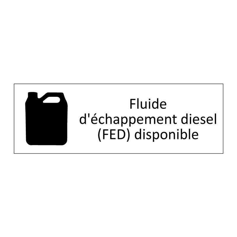 Fluide d'échappement diesel (FED) disponible