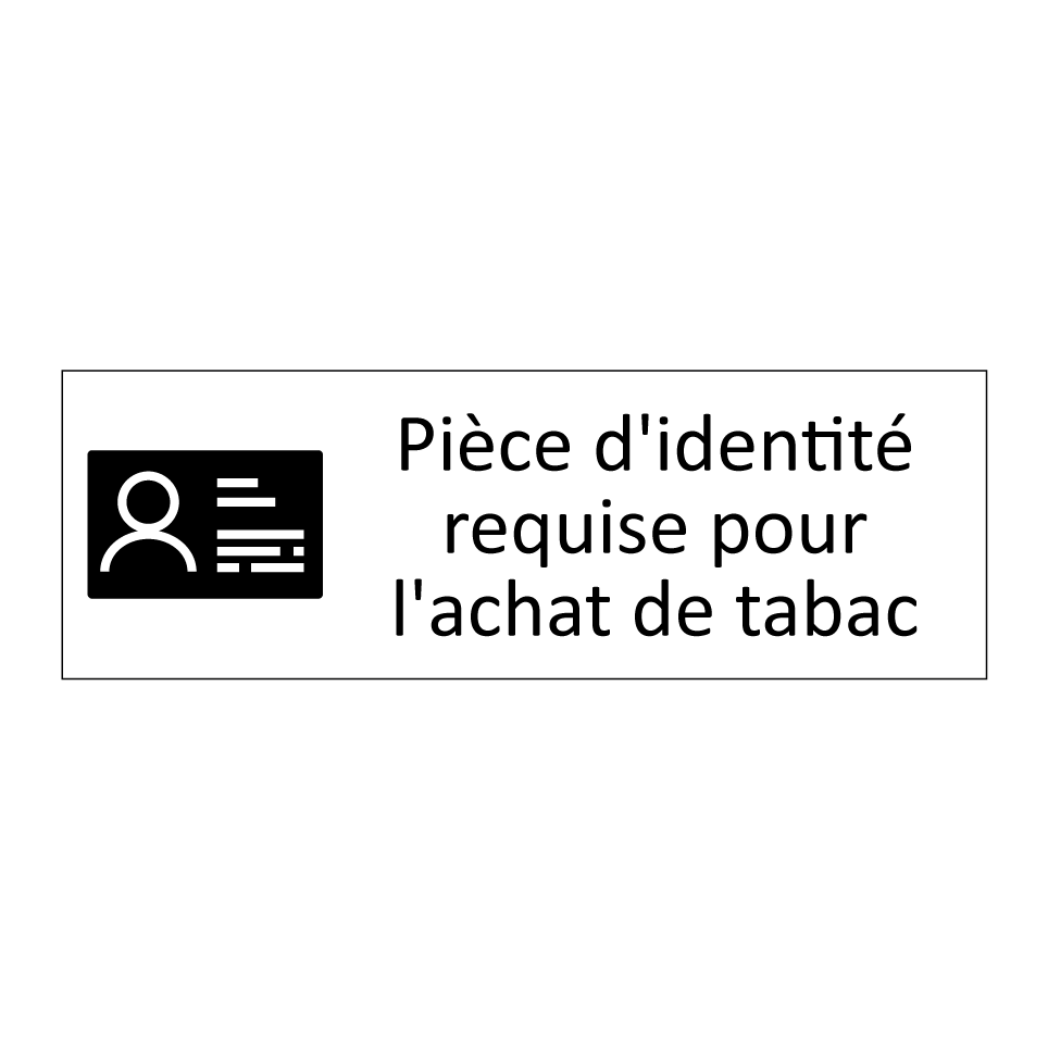 Pièce d'identité requise pour l'achat de tabac