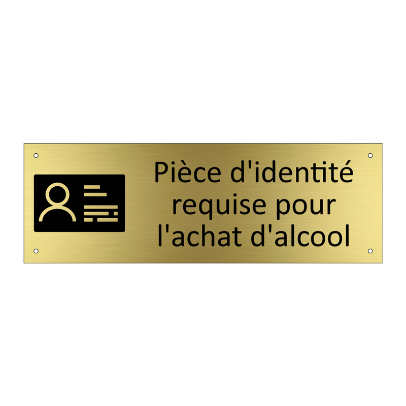 Pièce d'identité requise pour l'achat d'alcool