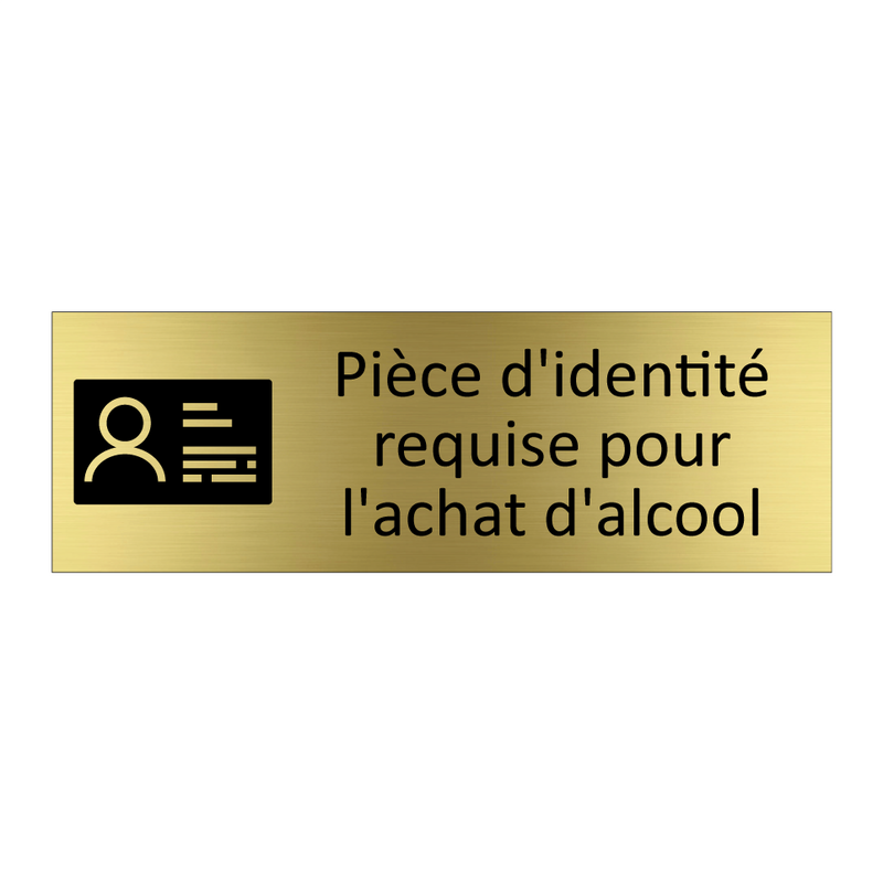 Pièce d'identité requise pour l'achat d'alcool