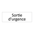 Sortie d'urgence