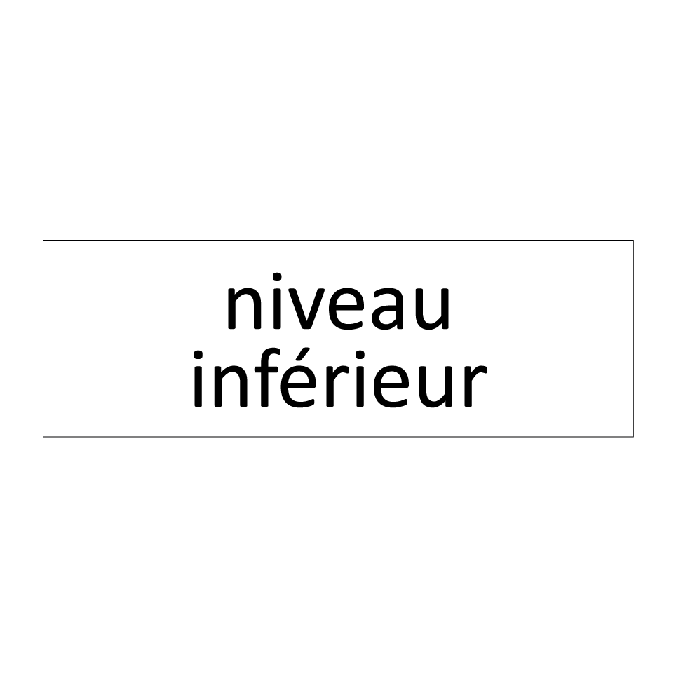 niveau inférieur