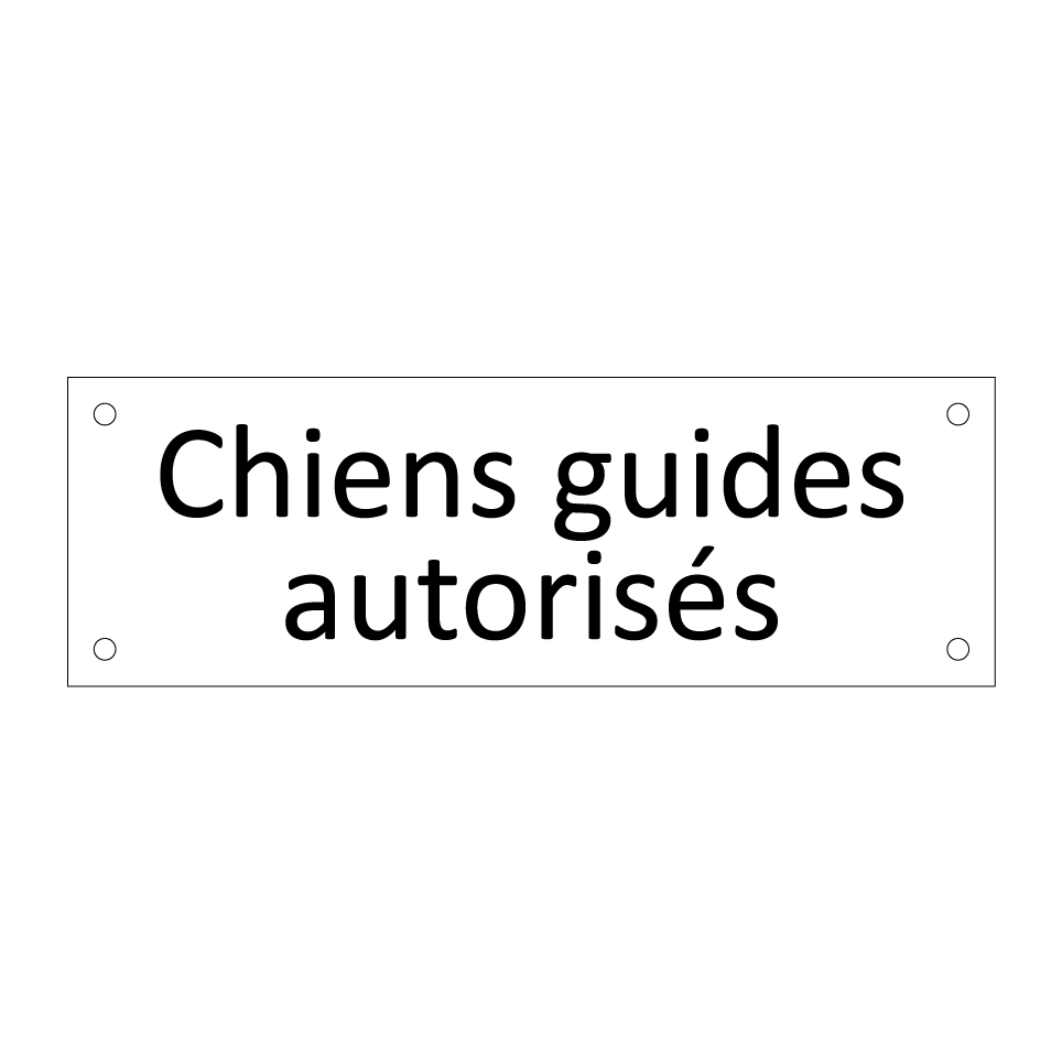 Chiens guides autorisés