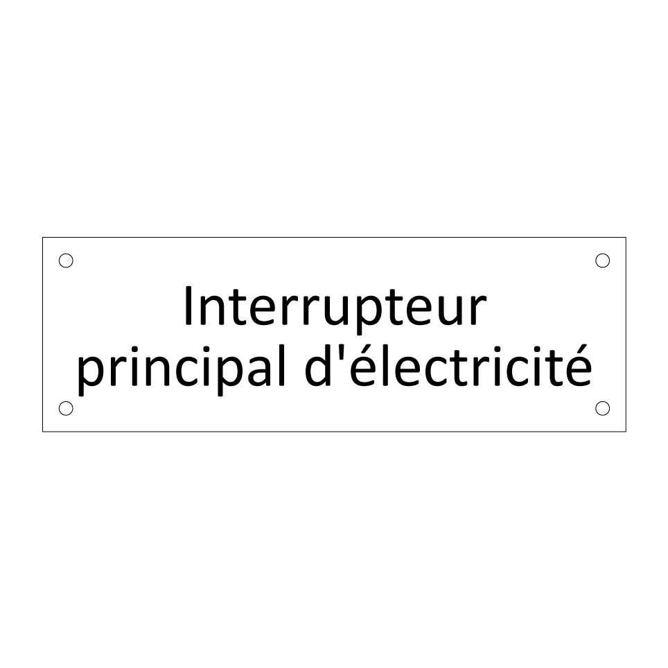 Interrupteur principal d'électricité