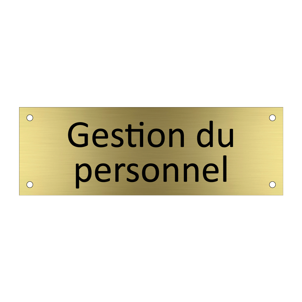 Gestion du personnel
