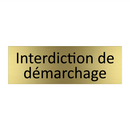 Interdiction de démarchage