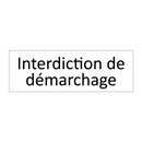 Interdiction de démarchage