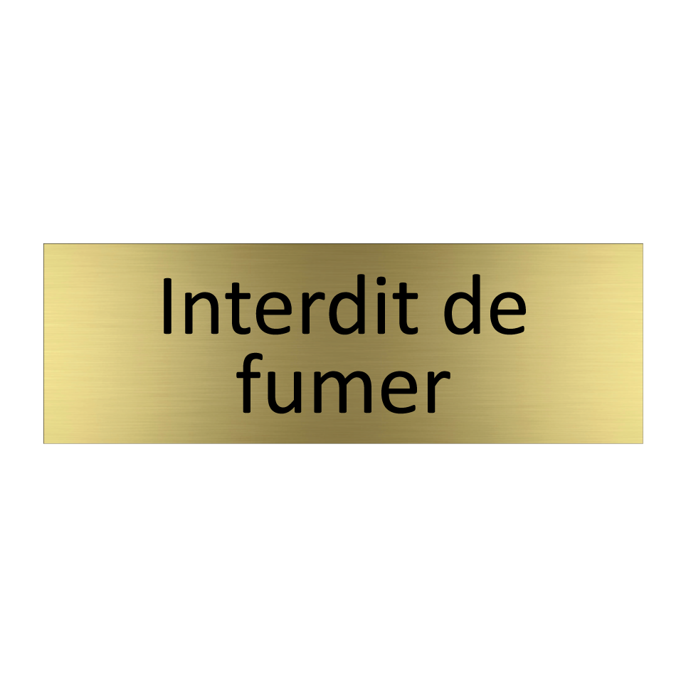 Interdit de fumer