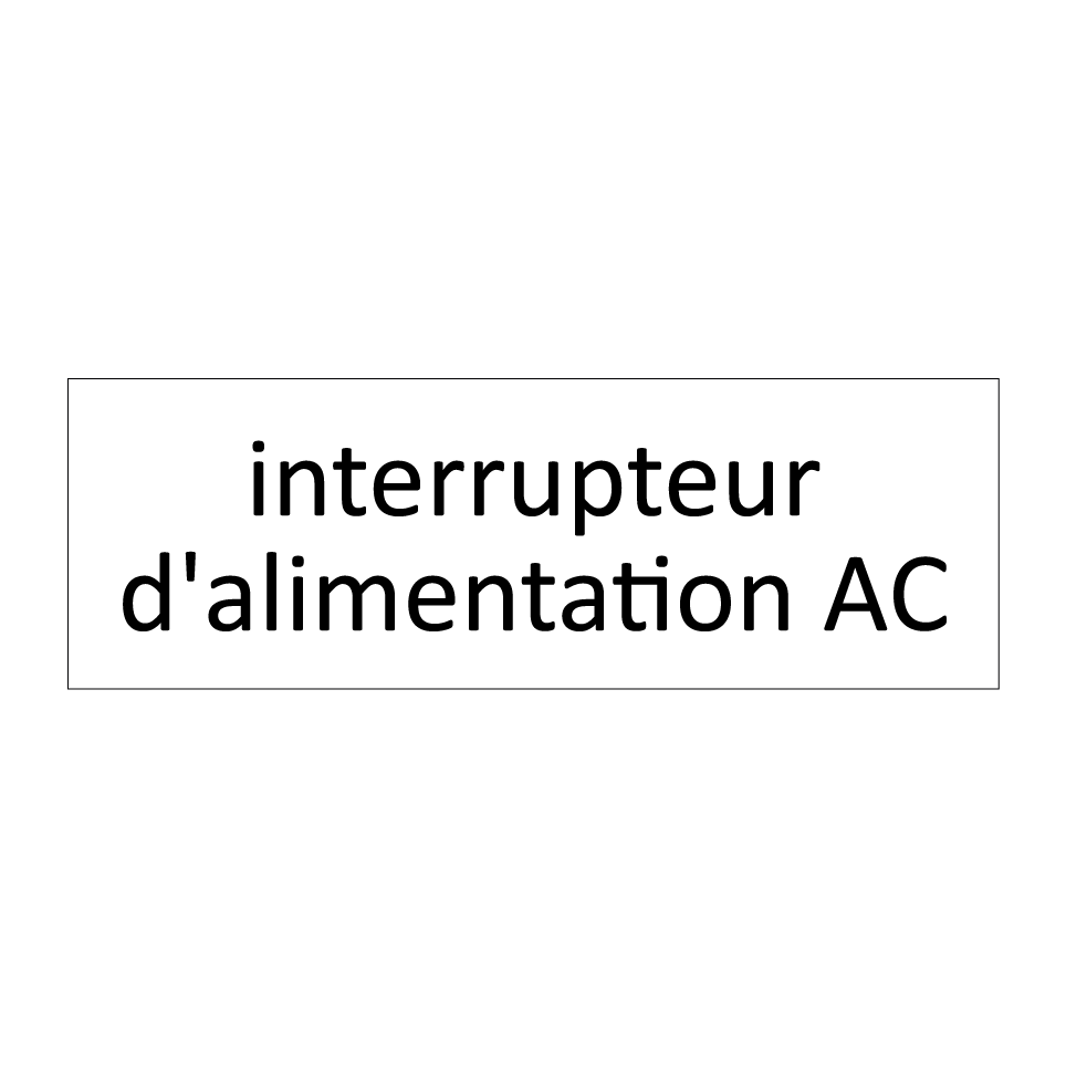interrupteur d'alimentation AC