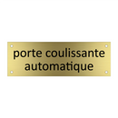 porte coulissante automatique