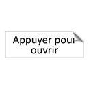 Appuyer pour ouvrir