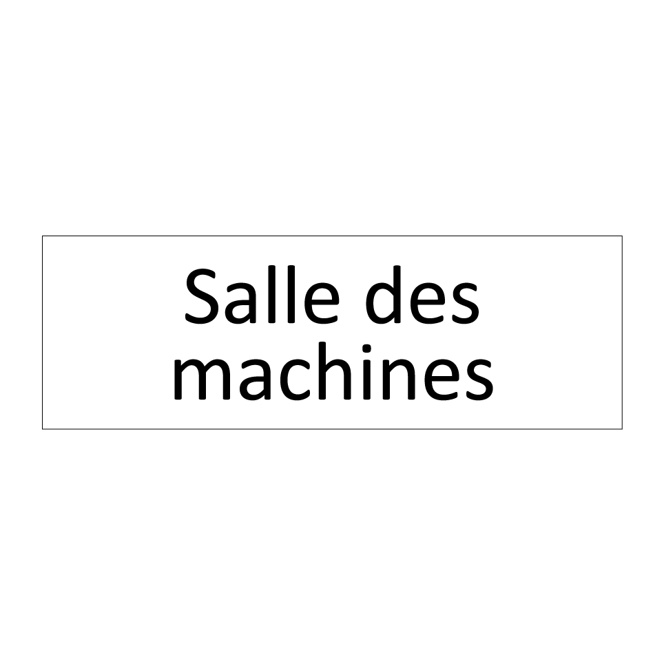 Salle des machines