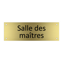 Salle des maîtres