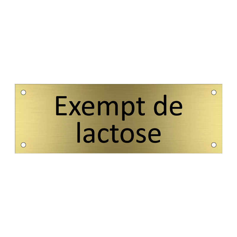 Exempt de lactose