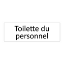 Toilette du personnel