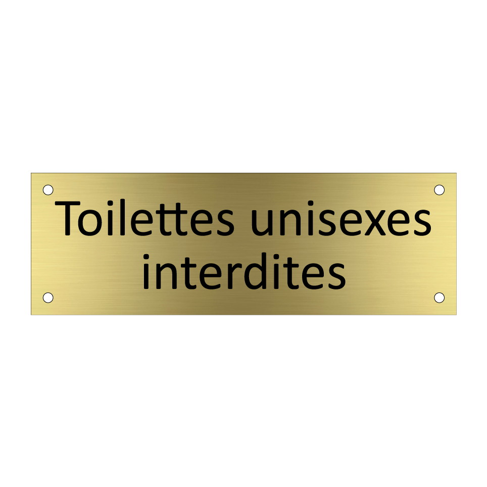 Toilettes unisexes interdites