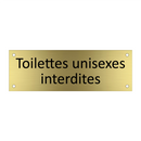 Toilettes unisexes interdites