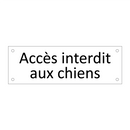 Accès interdit aux chiens