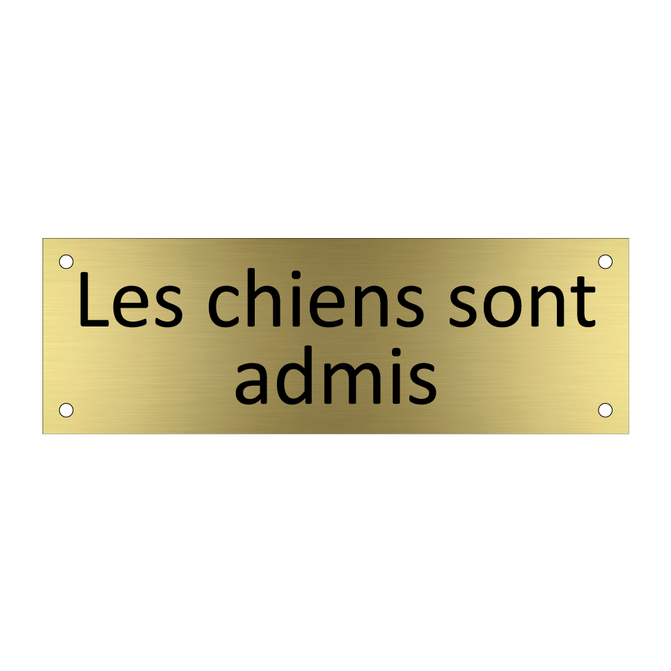 Les chiens sont admis