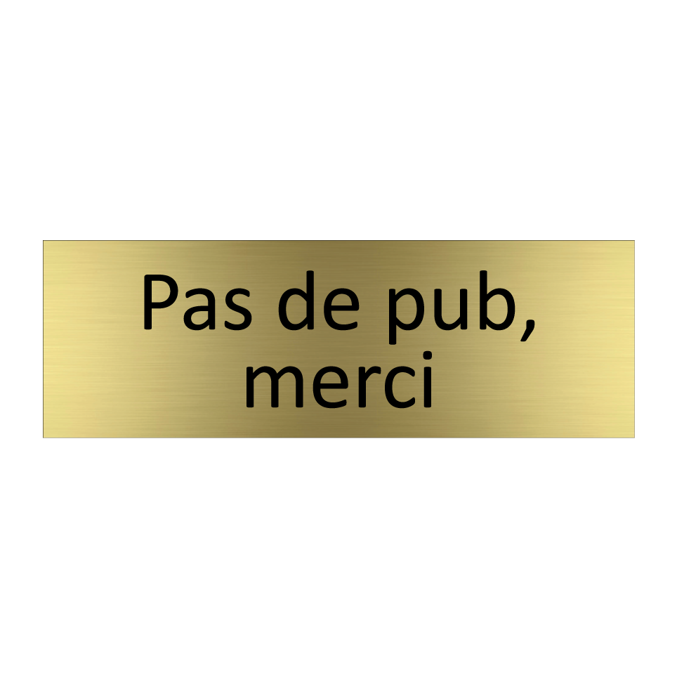 Pas de pub, merci