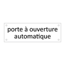 porte à ouverture automatique