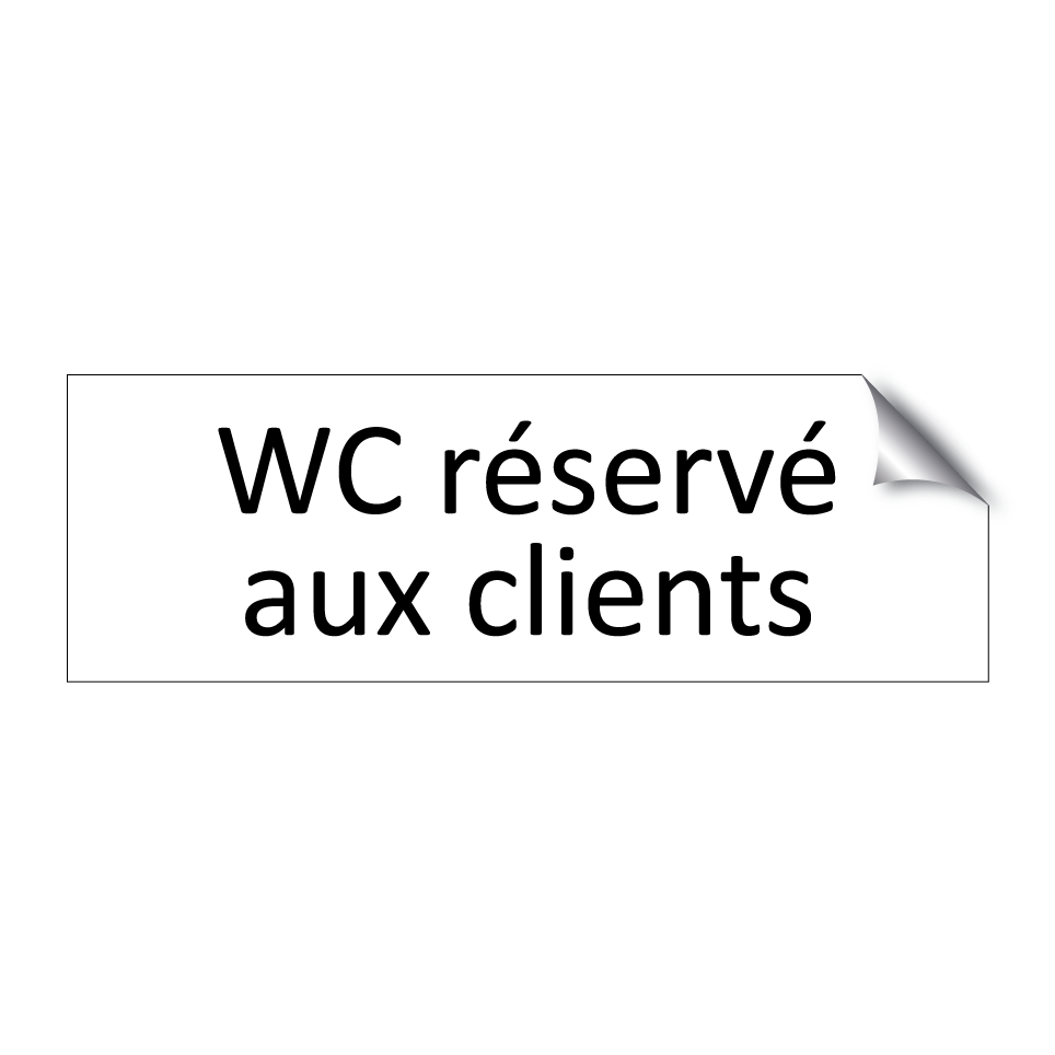 WC réservé aux clients