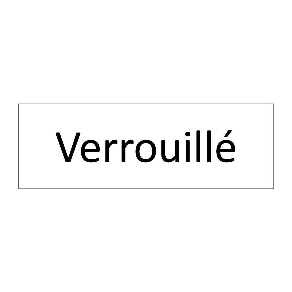 Verrouillé & Verrouillé & Verrouillé & Verrouillé & Verrouillé & Verrouillé