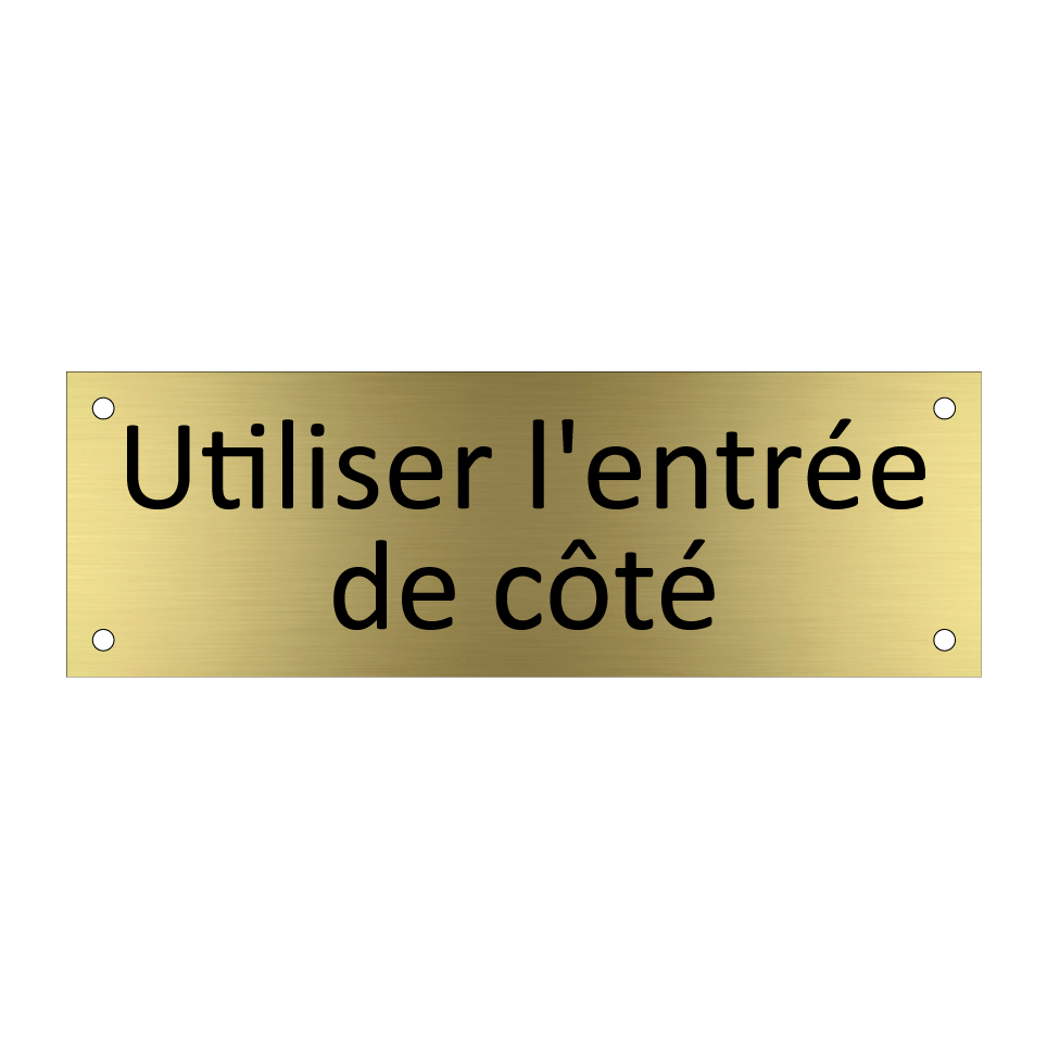 Utiliser l'entrée de côté