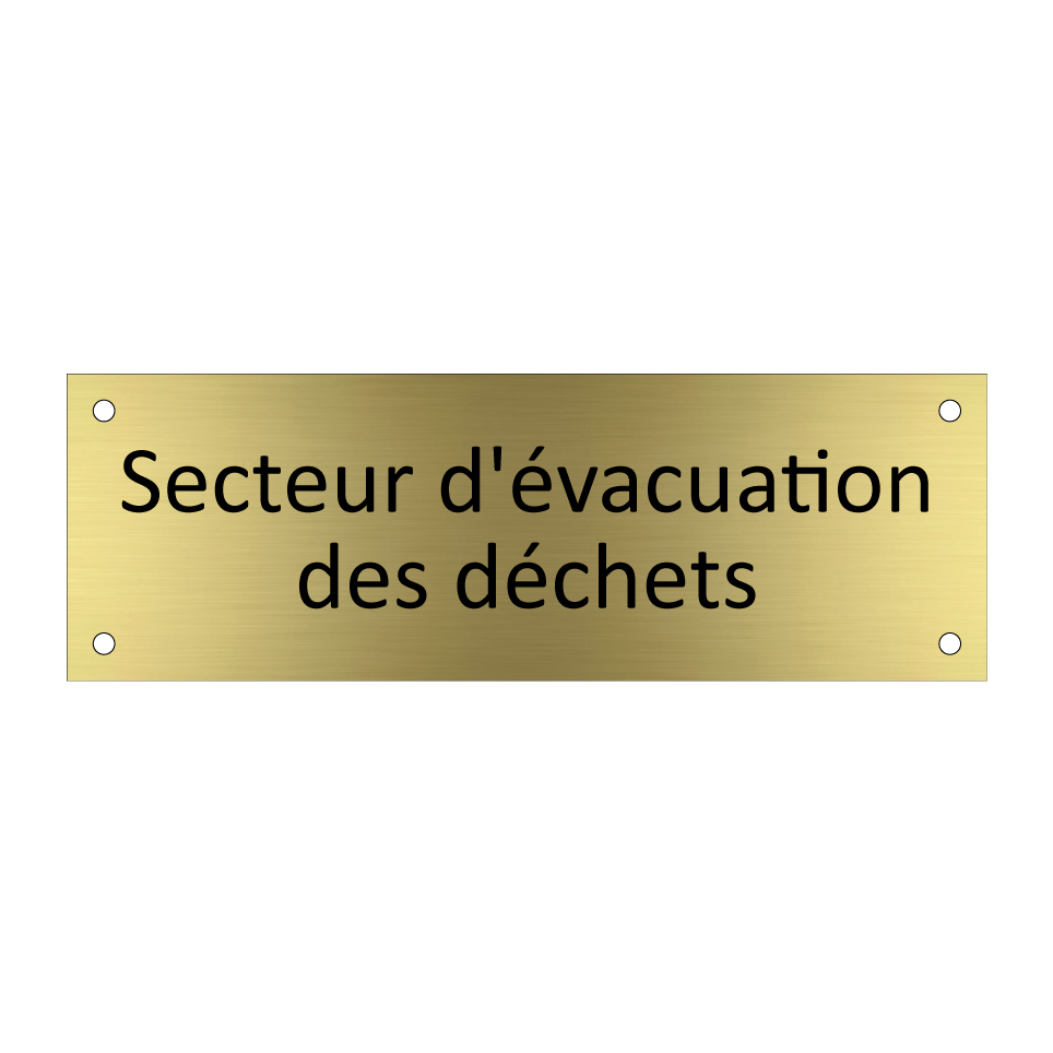 Secteur d'évacuation des déchets
