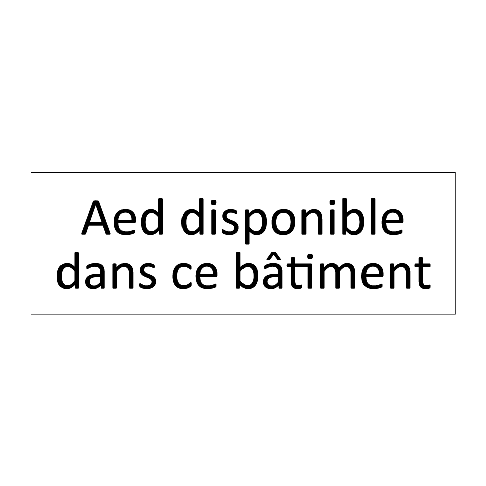Aed disponible dans ce bâtiment