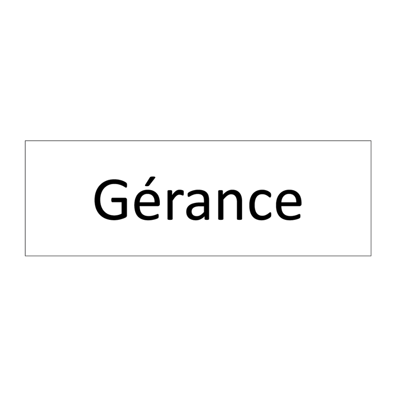 Gérance & Gérance & Gérance & Gérance & Gérance & Gérance