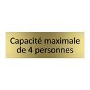 Capacité maximale de 4 personnes