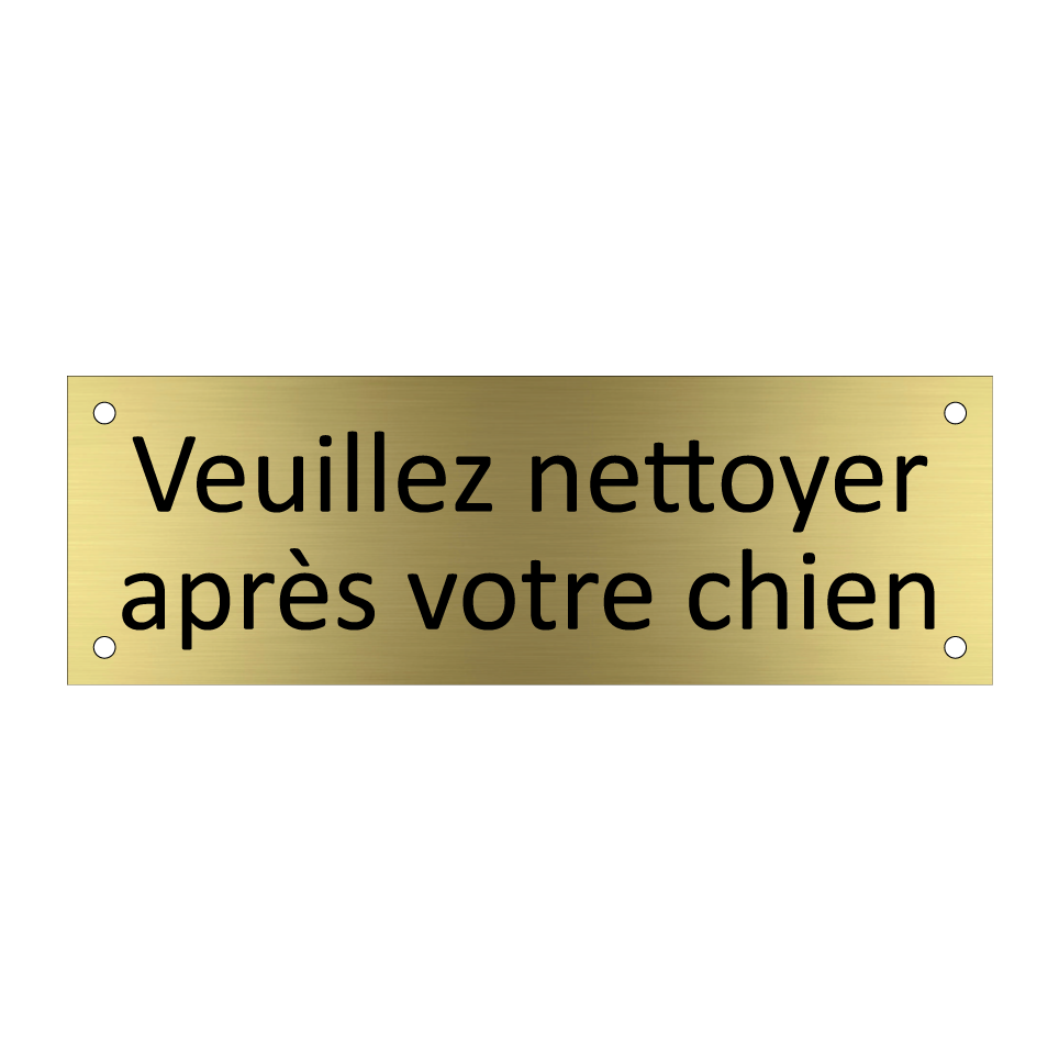 Veuillez nettoyer après votre chien