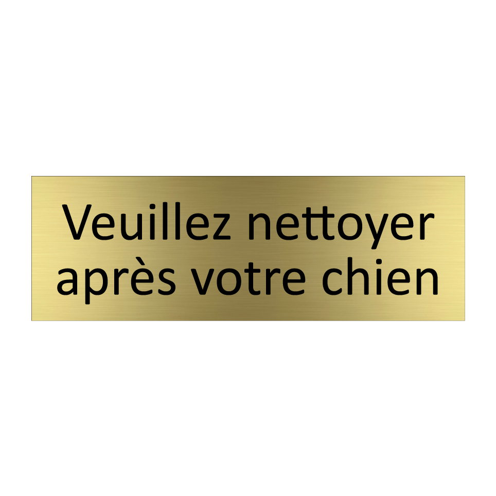 Veuillez nettoyer après votre chien