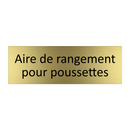 Aire de rangement pour poussettes