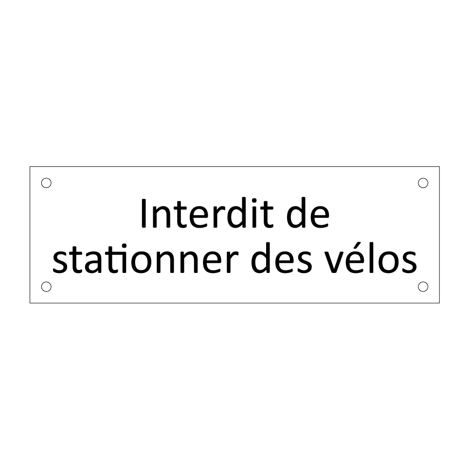 Interdit de stationner des vélos