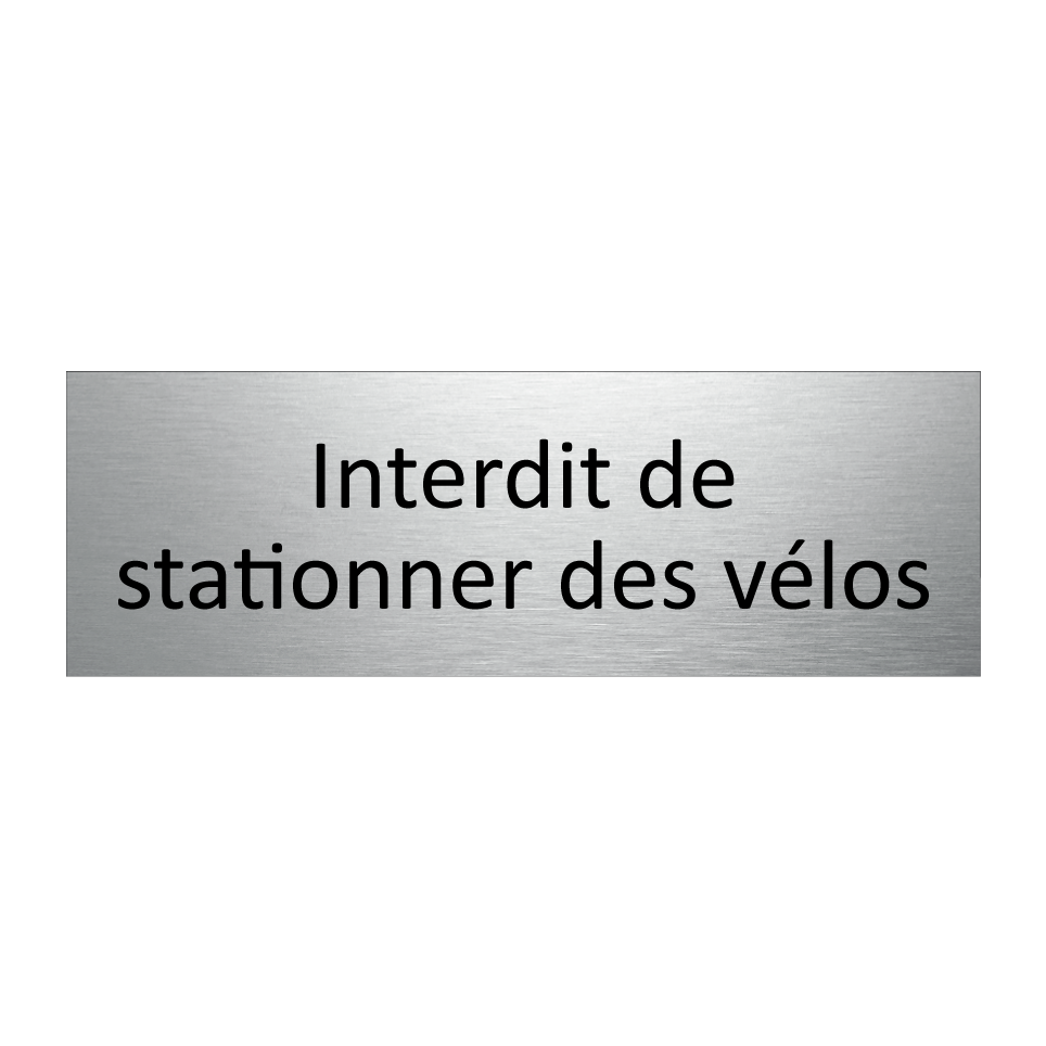 Interdit de stationner des vélos