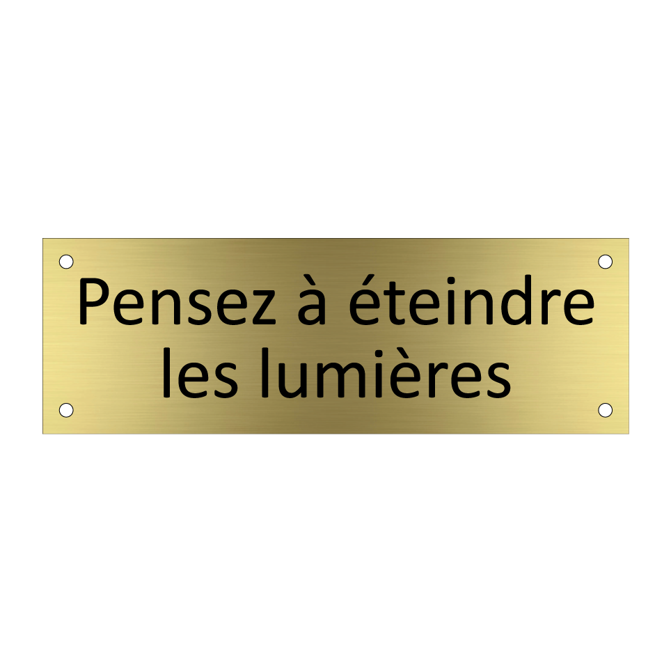 Pensez à éteindre les lumières