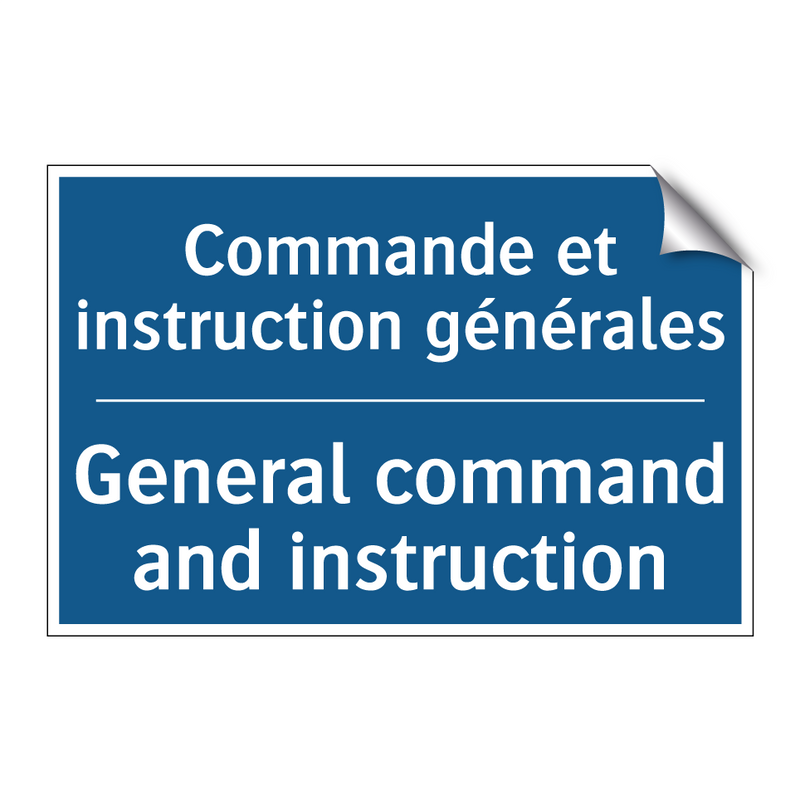 Commande et instruction générales /.../ - General command and instruction /.../