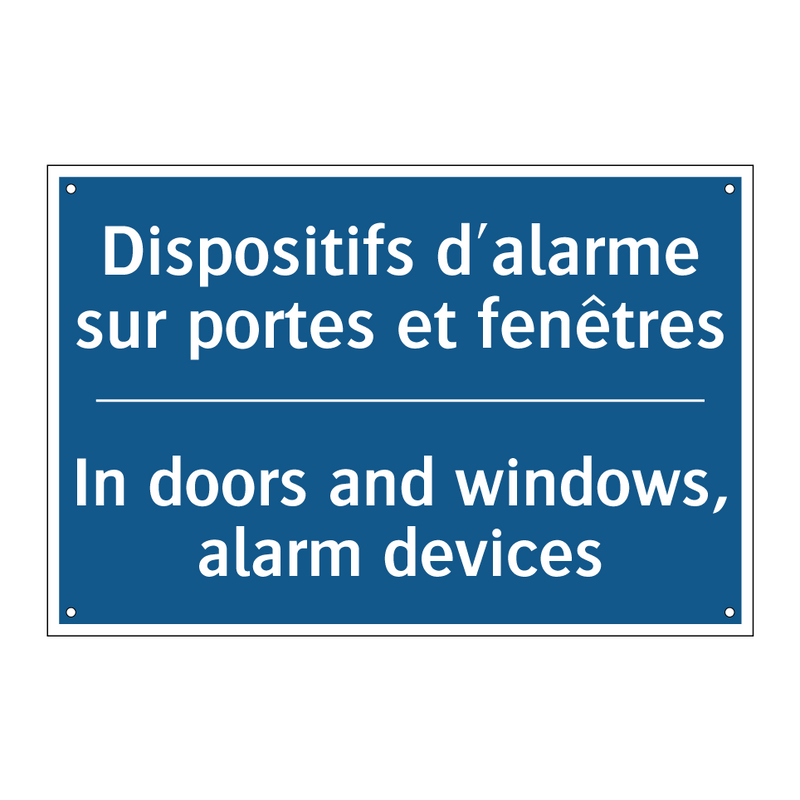 Dispositifs d'alarme sur portes  /.../ - In doors and windows, alarm devices /.../
