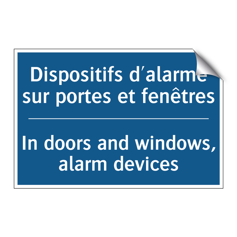 Dispositifs d'alarme sur portes  /.../ - In doors and windows, alarm devices /.../