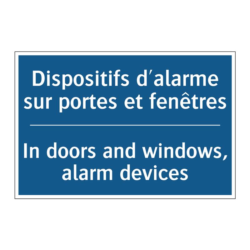 Dispositifs d'alarme sur portes  /.../ - In doors and windows, alarm devices /.../
