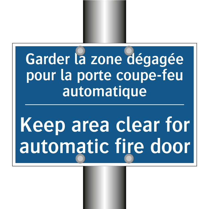 Garder la zone dégagée pour la  /.../ - Keep area clear for automatic  /.../