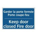 Garder la porte fermée Porte coupe-feu /.../ - Keep door closed Fire door