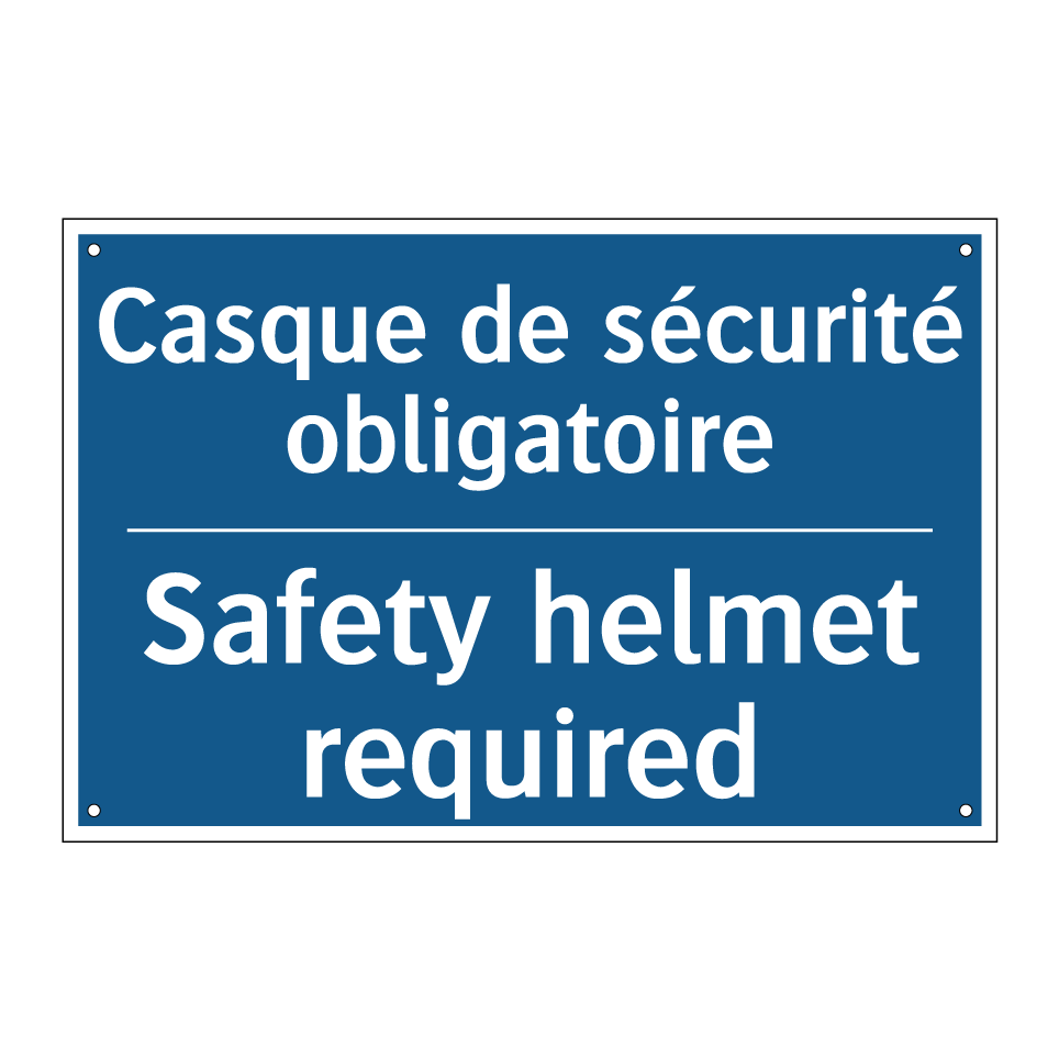 Casque de sécurité obligatoire - Safety helmet required