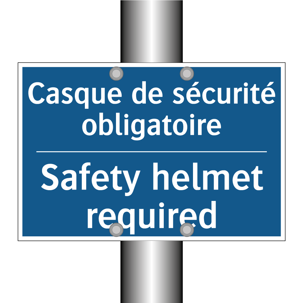 Casque de sécurité obligatoire - Safety helmet required