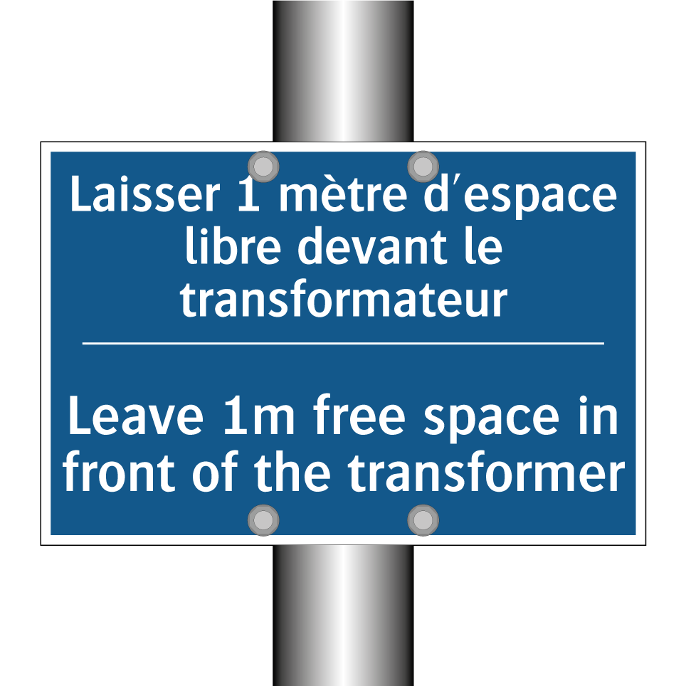 Laisser 1 mètre d'espace libre  /.../ - Leave 1m free space in front of  /.../