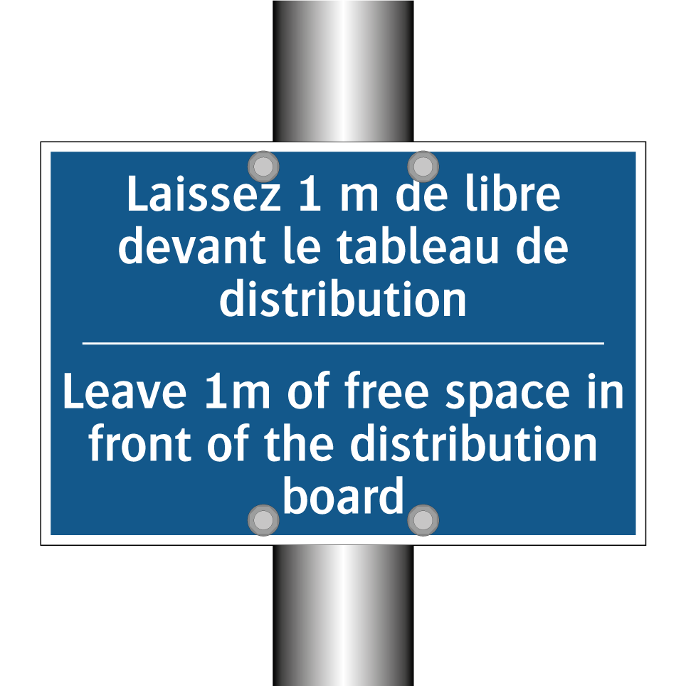 Laissez 1 m de libre devant le  /.../ - Leave 1m of free space in front  /.../
