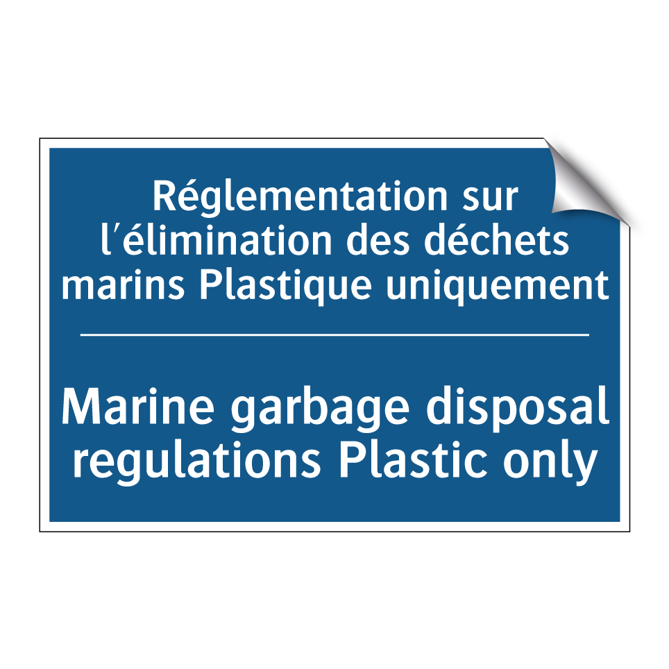Réglementation sur l'élimination  /.../ - Marine garbage disposal regulations  /.../
