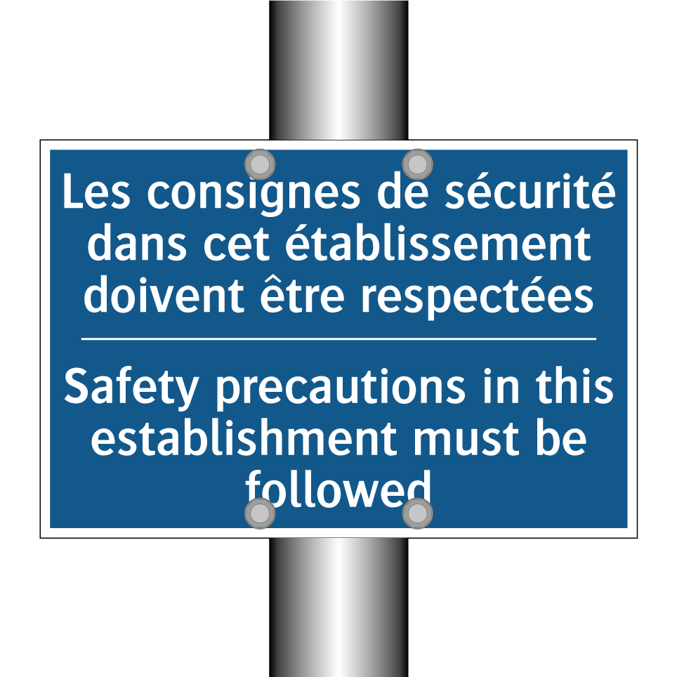 Les consignes de sécurité dans  /.../ - Safety precautions in this establishment  /.../